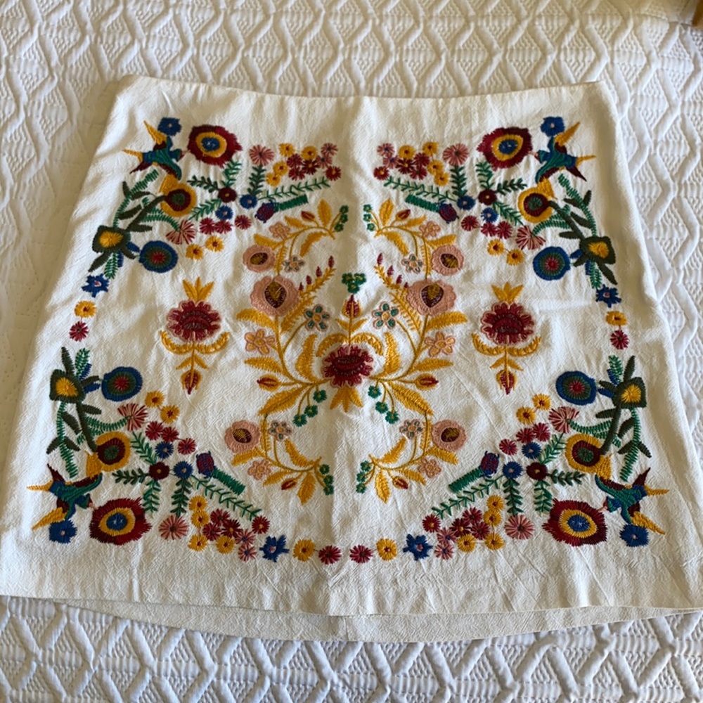 White Embroidered Umgee skirt